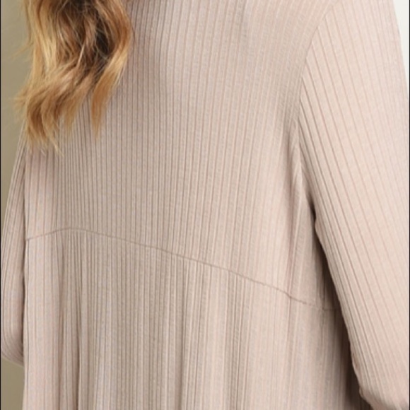 NWT Taupe Open Front Cardigan Size Large - Picture 5 of 5